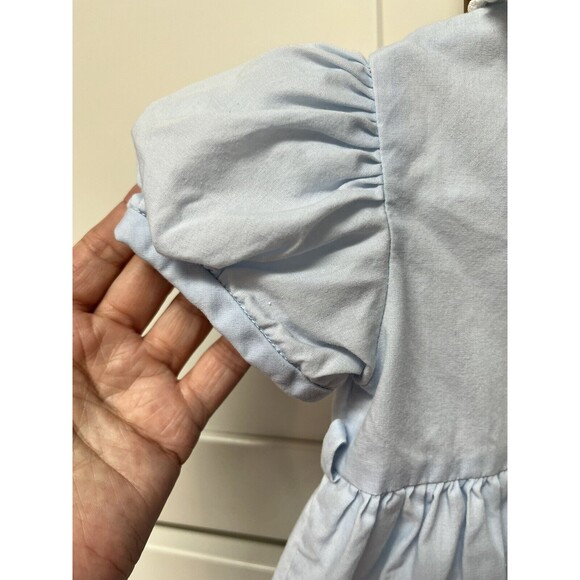 Funtasia! Too Dress Light Blue White Girl's Sz 4T Rounded Collar Lightweight - Picture 3 of 8